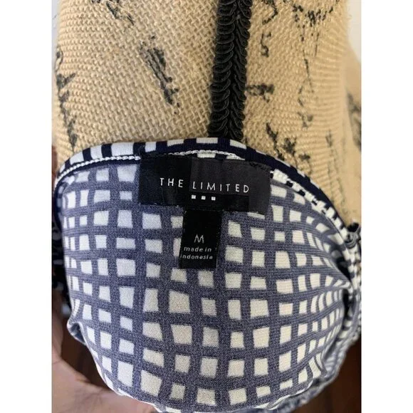 (B-57)The Limited Women’s M Black White Geometric Print Cami Tank Top Sleeveless - Picture 6 of 9